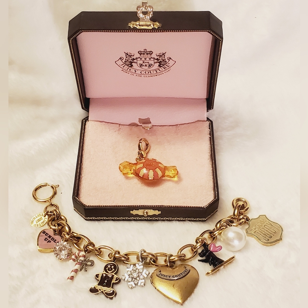 Y2K VINTAGE Juicy Couture Holiday Charm Bracelet 2007 Limited Edition Rare HTF